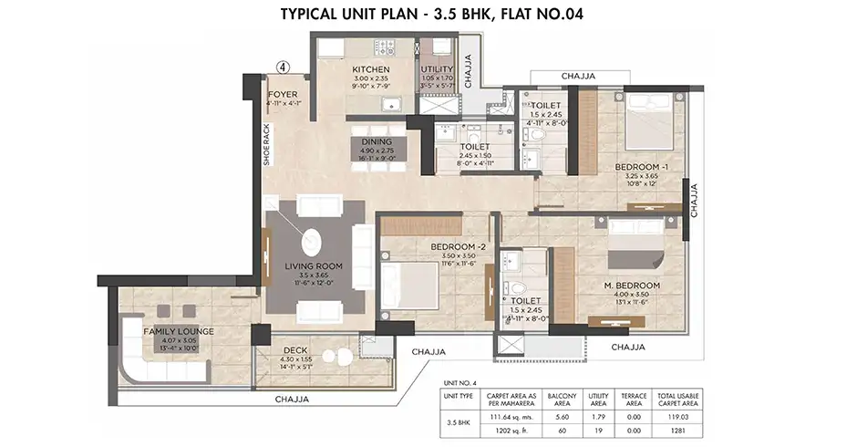 Tata Serein 2 BHK Floor Plans